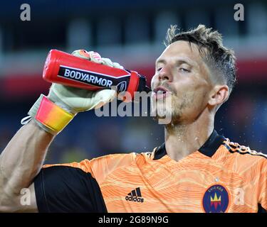 Nashville, Tennessee, États-Unis. 17 juillet 2021. Bobby Shuttleworth (1), gardien de but de Chicago, lors du match MLS entre Chicago Fire et Nashville SC au Nissan Stadium de Nashville, Tennessee. Kevin Langley/CSM/Alamy Live News Banque D'Images