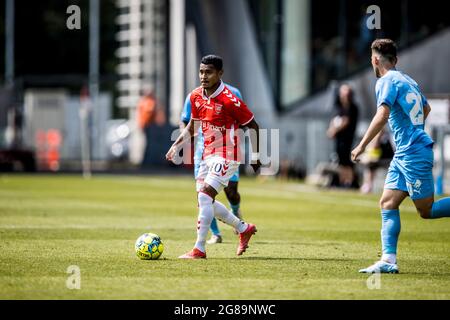 Vejle, Danemark. 18 juillet 2021. Allan Sousa (10) de Vejle Boldklub vu pendant le match 3F Superliga entre Vejle Boldklub et Randers FC à Vejle Stadion à Vejle. (Crédit photo : Gonzales photo/Alamy Live News Banque D'Images