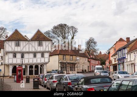 Dunmow, Thaxted, Essex, Royaume-Uni - septembre 2019, Great Dunmow est une ancienne ville marchande du nord-ouest de l'Essex avec une population estimée. Guildha médiéval Banque D'Images