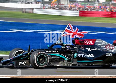 Silverstone, Royaume-Uni. 18 juillet 2021. # 44 Lewis Hamilton (GBR, Mercedes-AMG Petronas F1 Team), Grand Prix F1 de Grande-Bretagne au circuit Silverstone le 18 juillet 2021 à Silverstone, Royaume-Uni. (Photo de HOCH ZWEI) crédit: dpa/Alay Live News Banque D'Images