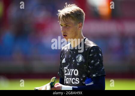 ROTTERDAM, PAYS-BAS - JUILLET 17 : gardien de but Thijs Jansen de Feyenoord lors du match de pré-saison entre Feyenoord et SV Werder Bremen au Stadion Feijenoord de Kuip le 17 juillet 2021 à Rotterdam, pays-Bas (photo de Yannick Verhoeven/Orange Pictures) Banque D'Images