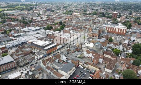 Colchester Essex Royaume-Uni , ville centre image aérienne Banque D'Images