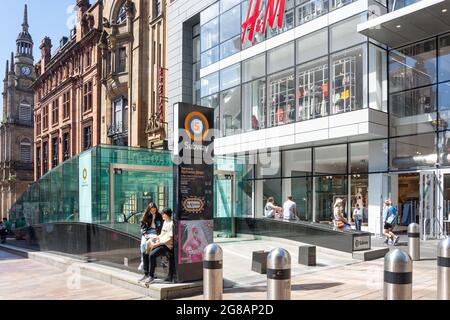 Buchanan Street Subway Station, Buchanan Street, Glasgow City, Écosse, Royaume-Uni Banque D'Images