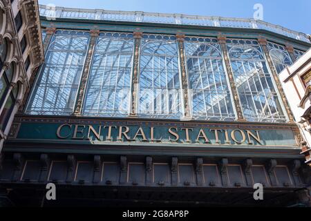 Gare centrale de Glasgow, Argyle Street, Glasgow City, Écosse, Royaume-Uni Banque D'Images