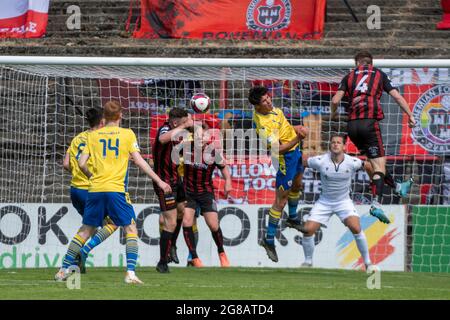 Dublin, Irlande. 18 juillet 2021. Joueurs en action lors du match de la première division de l'Airtricity SSE entre le FC Bohemians et la ville de Longford au parc Dalymount à Dublin, Irlande, le 18 juillet 2021 (photo par Andrew SURMA/SIPA USA). Credit: SIPA USA/Alay Live News Banque D'Images