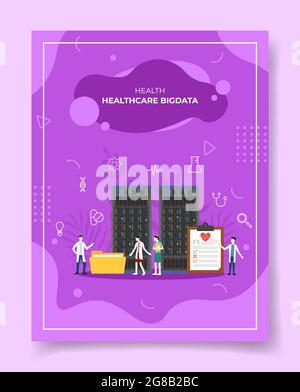 healthcare bigdata medical concept pour modèle de bannières, prospectus, livres et illustration vectorielle de couverture de magazine Banque D'Images