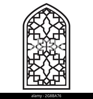 Fenêtre mashrabiya Design vecteur conception Illustration de Vecteur