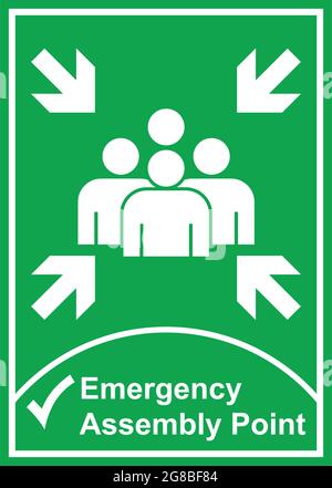 Illustration vectorielle de point d'assemblage d'urgence Illustration de Vecteur