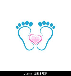 Modèle de logo foot Care dessin d'illustration d'icône vectorielle Illustration de Vecteur