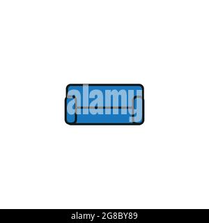 Canapé vector illustration isolé sur fond blanc. Canapé Soft icône. Canapé ancien style icône. Divan canapé icône vecteur. Illustration de Vecteur