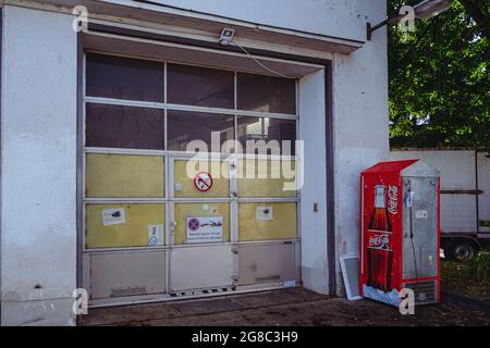 Un centre culturel est situé dans la Dachauer Straße à Munich. Le grand quartier créatif de Schwabing est en cours de construction dans cette région. Banque D'Images