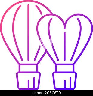 Taiwan Festival International de ballon gradient vecteur linéaire icône. Illustration de Vecteur