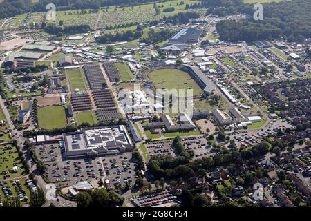 Vue aérienne du Great Yorkshire Show en cours, juillet 2021 Banque D'Images