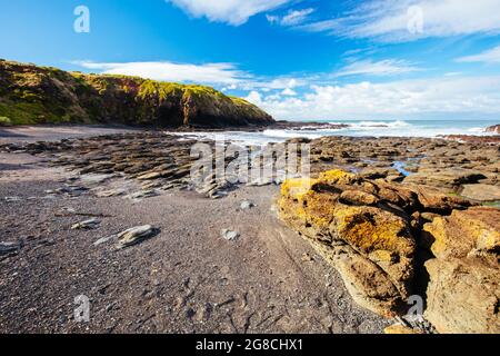 Vue sur Flinders Blowhole dans Victoria Australie Banque D'Images