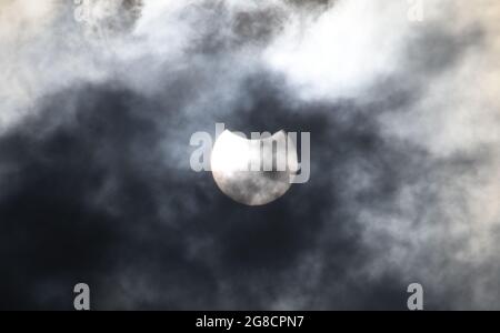 Partielle Sonnenfinsternis à Berlin, am10.06.2021 Banque D'Images