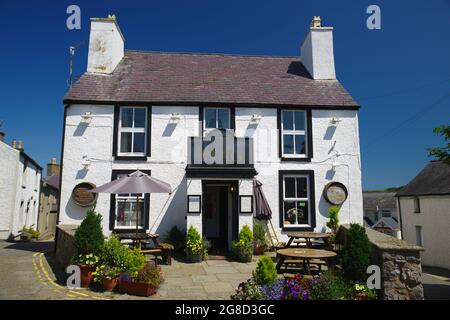 Cemaes Bay, Anglesey, pays de Galles du Nord. Banque D'Images