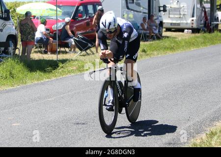 CHRISTOPHER JUUL JENSEN de L'ÉQUIPE BIKEEXCHANGE pendant le Tour de France 2021, course cycliste étape 20, procès de temps, Libourne - Saint Emilionl (30,8 km) le 17 juillet 2021 à Lussac, France - photo Laurent Lairys / DPPI Banque D'Images