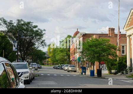 Williamstown ma le 22 juin 2019 - Spring Street à Williamstown ma, une ville de l'ouest du Massachusetts. Banque D'Images