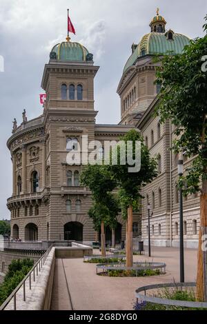 Le Palais fédéral est le nom du bâtiment dans lequel se trouvent l'Assemblée fédérale suisse et le Conseil fédéral - Centre ville de Berne, Suissela Banque D'Images