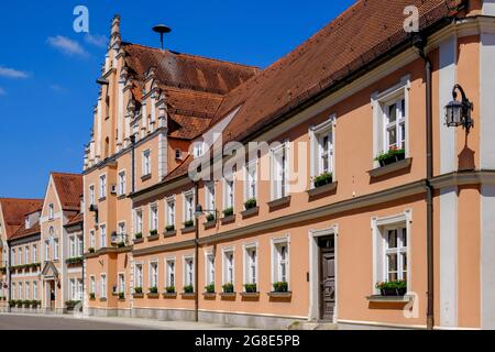 Hôtel de ville, Rain am Lech, Donau-Ries, Swabia, Bavière, Allemagne Banque D'Images