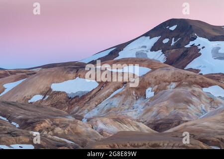 Zone thermique de Hveradalir, Kerlingarfjoell, Suourland, Islande Banque D'Images