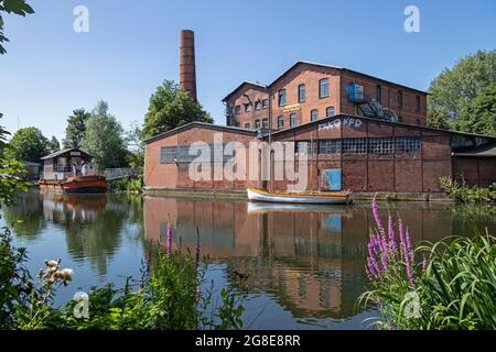 Ancienne fabrique de miel, Veringkanal, Wilhelmsburg, Hambourg, Allemagne Banque D'Images