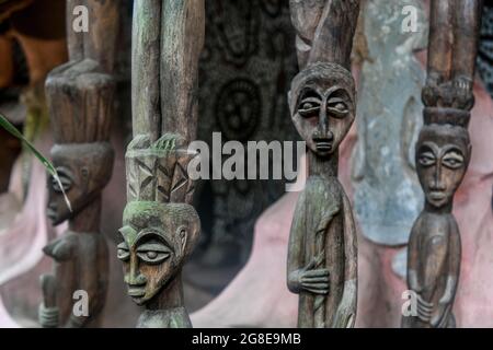 Maison sacrée sur le site de l'UNESCO Osun-Osogbo Sacred Grove, État d'Osun, Nigeria Banque D'Images