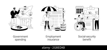 Illustrations vectorielles du concept abstrait du budget du pays. Illustration de Vecteur