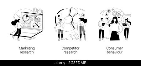 Stratégies de ciblage illustrations vectorielles abstraites de concept. Illustration de Vecteur