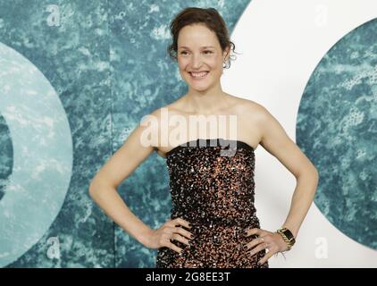 New York, États-Unis. 19 juillet 2021. Vicky Krieps arrive sur le tapis rouge à la première « Old » New York au Jazz au Lincoln Center le lundi 19 juillet 2021 à New York. Photo de John Angelillo/UPI crédit: UPI/Alay Live News Banque D'Images