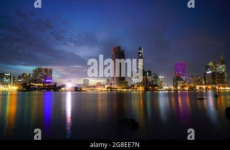 Beau paysage urbain dans la ville de Sai Gon, au sud du vietnam Banque D'Images