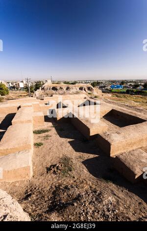 Site d'excavation de l'ancienne colline Ecbatana, Hamedan (Hamadan), province de Hamadan, Iran, Perse, Asie occidentale, Asie Banque D'Images