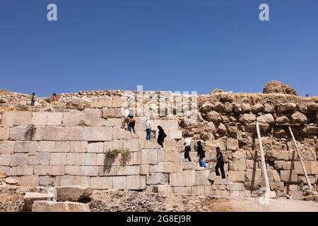 Ruines du temple Anahita, Kangavar, province de Kermanshah, Iran, Perse, Asie occidentale, Asie Banque D'Images