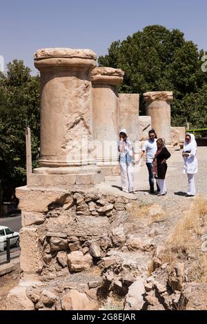 Ruines du temple Anahita, Kangavar, province de Kermanshah, Iran, Perse, Asie occidentale, Asie Banque D'Images