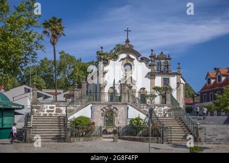 Viseu / Portugal - 05/08/2021 : vue extérieure de l'église de Nossa Senhora da Conceicao , icône rococo du XVIIIe siècle Banque D'Images