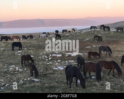 Journée de randonnée sur la montagne de Cincar Banque D'Images