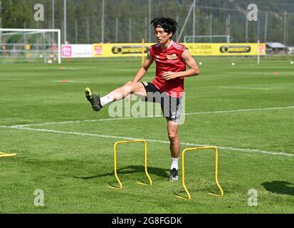 20 juillet 2021, Autriche, Längenfeld: Football: Bundesliga, 1. FC Union Berlin: Camp d'entraînement au Tyrol au centre sportif Längenfeld. Genki Haraguchi pendant l'entraînement. Photo: Matthias Koch/dpa Banque D'Images