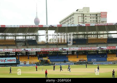 Colombo, Sri Lanka. 20 juillet 2021. Stade R.Premadasa lors du deuxième match international de cricket d'une journée (ODI) entre le Sri Lanka et l'Inde à Colombo le 20 juillet 2021. (Credit image: © Pradeep Dambarage/ZUMA Press Wire) Banque D'Images