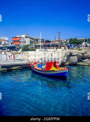 Port de plaisance d'Agia, île d'Aegina, golfe Saronique, Grèce, Europe, Banque D'Images