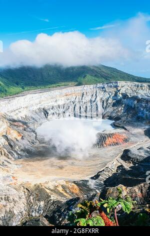 Volcan POA, Parc national Poas, Costa Rica, Amérique centrale Banque D'Images