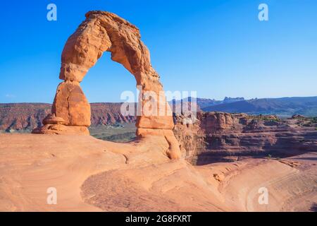 Delicate Arch, parc national d'Arches, Moab, Utah, États-Unis, Amérique du Nord Banque D'Images