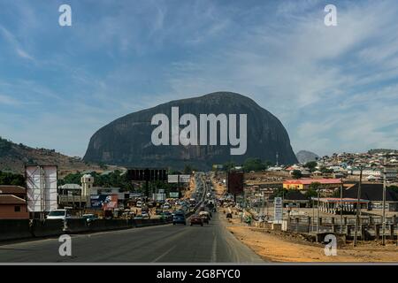 Zuma rock, Abuja, Nigéria, Afrique de l'Ouest, Afrique Banque D'Images
