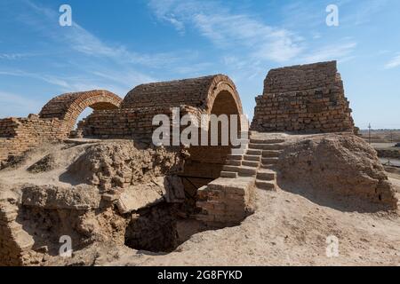 Ancienne porte, ancienne ville assyrienne d'Ashur (Assur), site classé au patrimoine mondial de l'UNESCO, Irak, Moyen-Orient Banque D'Images