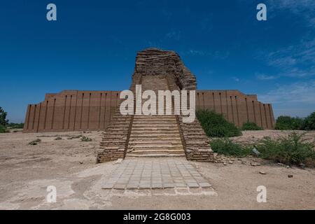 Ziggurat de Dur-Kurigalzu, Irak, Moyen-Orient Banque D'Images