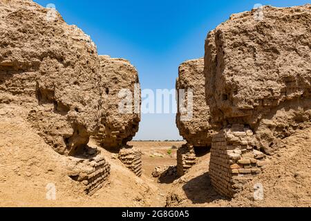 Les ruines de la ville sumérienne de Kish, Irak, Moyen-Orient Banque D'Images