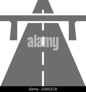 Vector Autobahn, autoroute, route, chemin icône grise. Illustration de Vecteur