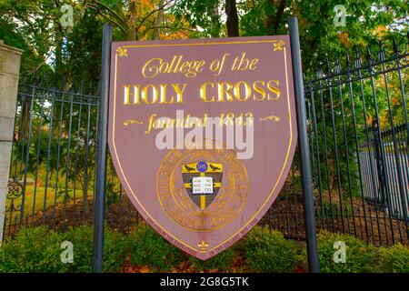 College of the Holy Cross, 1 College Street, Worcester, Massachusetts, États-Unis. Banque D'Images