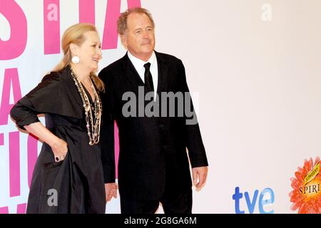 Meryl Streep et son mari Don Gummer au Festival International du film de San Sebastian. (Image crédit: © Julen Pascual Gonzalez) Banque D'Images