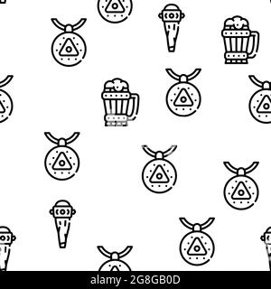 Motif viking Ancient Culture Vector sans couture Illustration de Vecteur