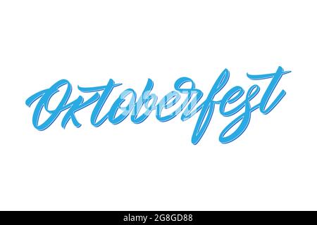 Lettrage Oktoberfest. Allemagne festival de la bière vecteur texte logo design Illustration de Vecteur